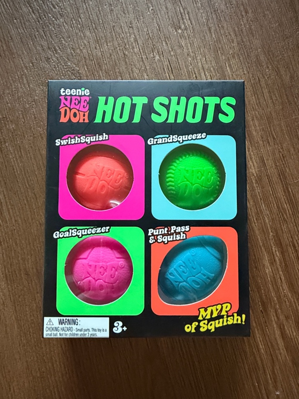 Nee Doh Hot Shots Squishy Sports Balls - Bright Multi